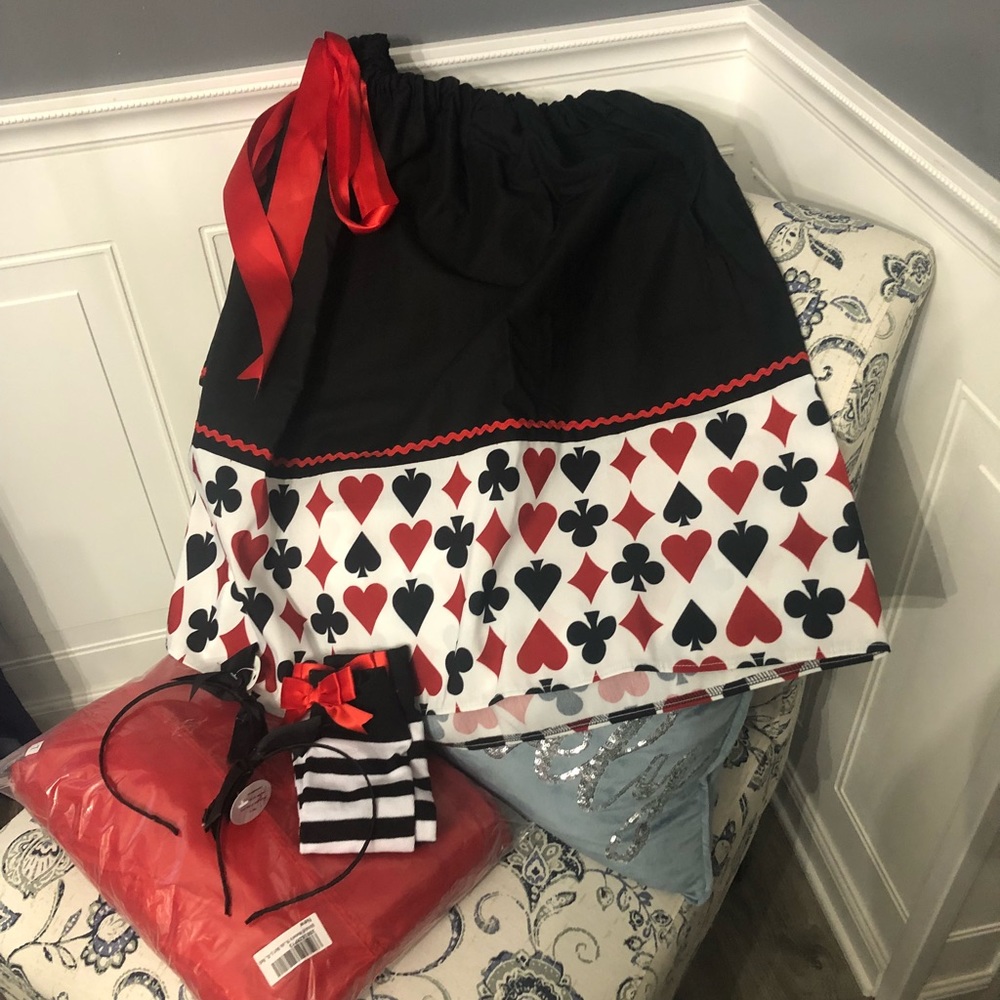 NWOT-Alice in Wonderland skirts & aaccessories.